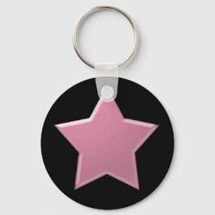 Geschwollener rosa Stern-Schlüsselanhänger Schlüsselanhänger
