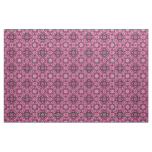 Geschwollenes rosa Blumen-Kaleidoskop Stoff