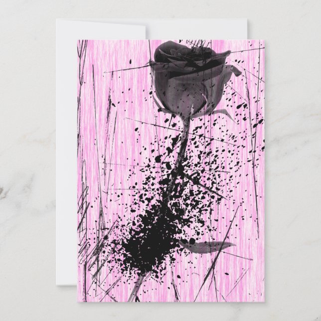 Geschworene Rose Punk Lolita Sweet 16 Einladung (Vorderseite)