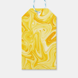 Geschwungene Malerei Kunst Gelb Farbige Freude Geschenkanhänger