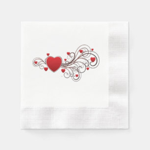 Gescrolltes Herz Serviette