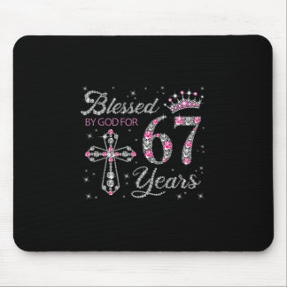 Gesegnet 67 Jahre 67 Sechs Sieben Meme Mousepad