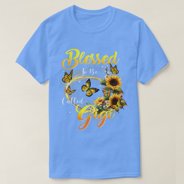 Gesegnet als Gigi Sunflower Lovers Mama Gr T-Shirt (Design vorne)