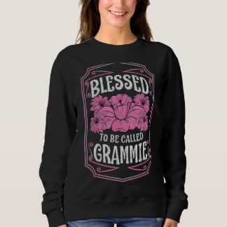 Gesegnet, als Grammie Niedliche Blumenmütter D Sweatshirt