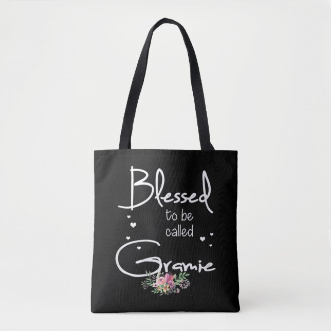 Gesegnet, als Grammie Niedliche Daisy-Blume bezeic Tasche (Vorderseite)