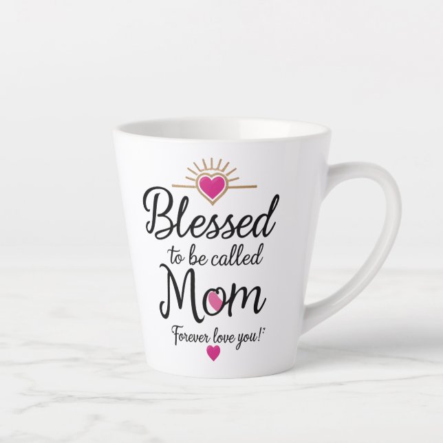 Gesegnet, als Mama bezeichnet zu werden - Kleine L Milchtasse (Rechts)