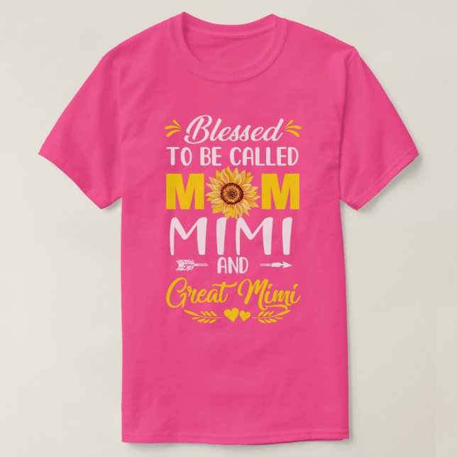 Gesegnet, als Mama Mimi Great Mimi Mütter D. T-Shirt (Design vorne)