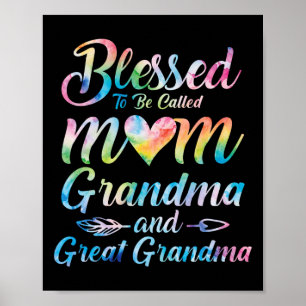 Gesegnet, als Mama Oma Große Oma Mot genannt zu we Poster