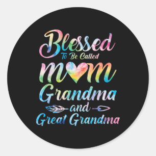 Gesegnet, als Mama Oma Große Oma Mot genannt zu we Runder Aufkleber