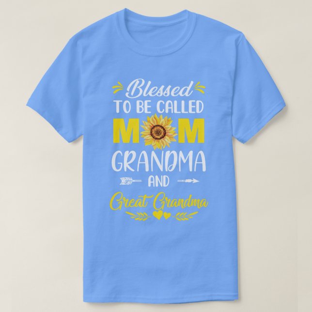 Gesegnet, als Mama Oma Große Oma Mot genannt zu we T-Shirt (Design vorne)