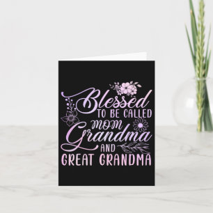 Gesegnet, als Mama Oma und große Oma genannt zu we Karte
