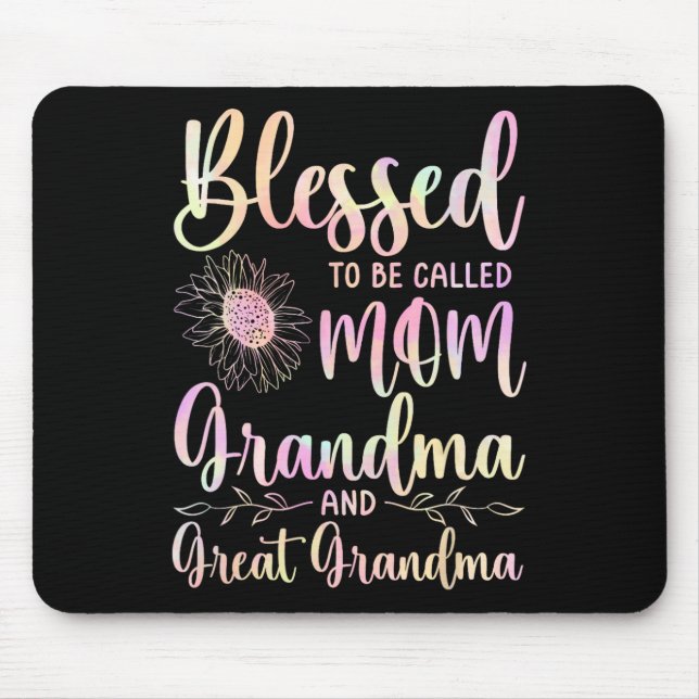 Gesegnet, als Mama Oma und große Oma genannt zu we Mousepad (Vorne)