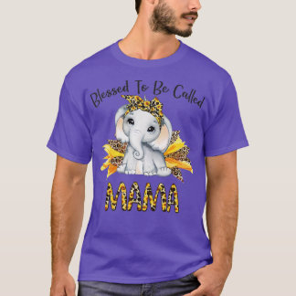 Gesegnet, als Mama Sonnenblumen Elefant Mothe beze T-Shirt