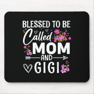 Gesegnet, als Mama und Gigi Muttertagsflo bezeichn Mousepad