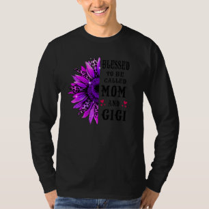Gesegnet als Mama und Gigi Sonnenblume Niedlich T-Shirt
