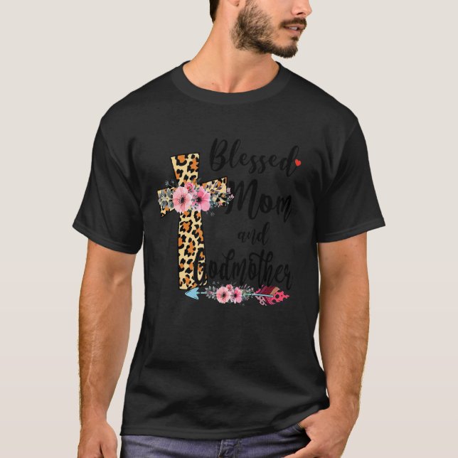 Gesegnet als Mama und Großmutter T-Shirt (Vorderseite)