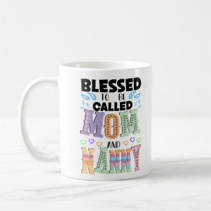Gesegnet als Mama und Gruscha, Oma Typo Kaffeetasse