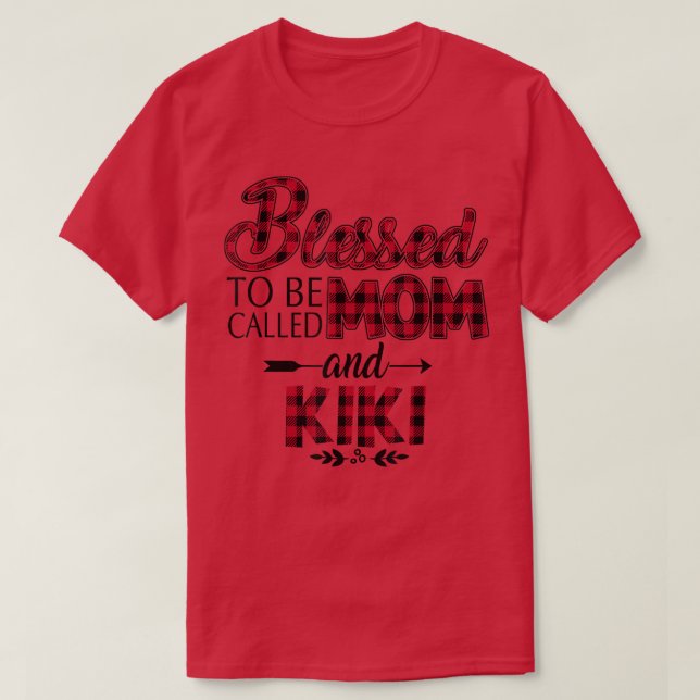 Gesegnet als Mama und Kiki Caro T T-Shirt (Design vorne)