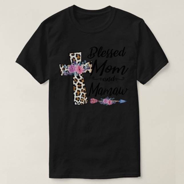 Gesegnet, als Mama und Mamaw Funny Oma genannt zu  T-Shirt (Design vorne)