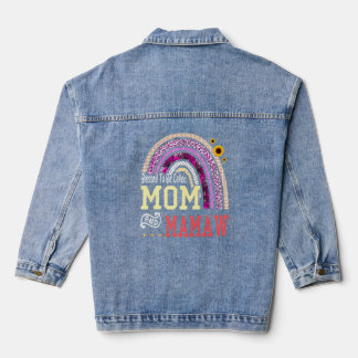 Gesegnet als Mama und mamaw Mütter Tag Rai Jeansjacke