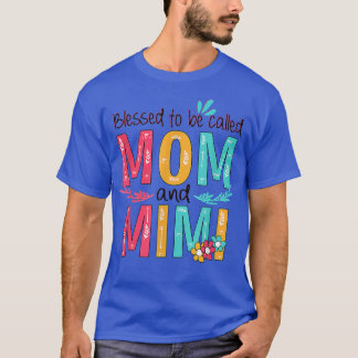 Gesegnet als Mama und Mimi-Blumengranma T-Shirt