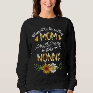 Gesegnet als Mama und Nonna Sonnenblumen Sweatshirt