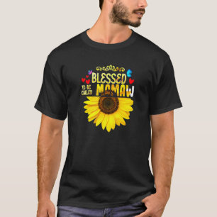Gesegnet als Mamaw Womens Sunflower Mamaw T-Shirt