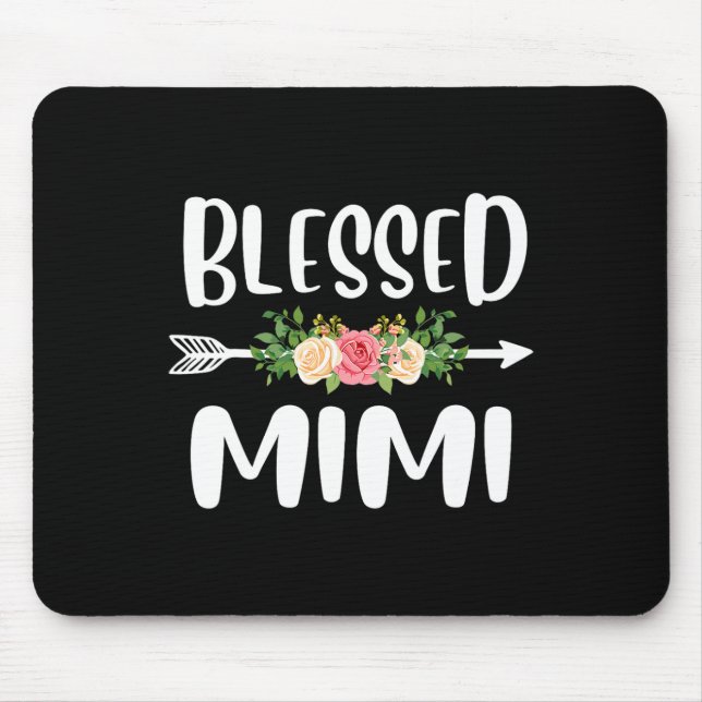 Gesegnet, als Mimi-Blumenmuster-Moth bezeichnet zu Mousepad (Vorne)