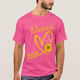 Gesegnet, als Nona Herz Sonnenblumen Mütter genann T-Shirt