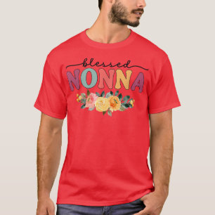 Gesegnet als Nonna Women Blume Decor Gran T-Shirt