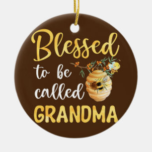 Gesegnet, als Oma Niedliche Bienenmutter genannt z Keramik Ornament