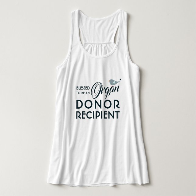 Gesegnet als Organspender Empfänger Tank Top (Design Vorderseite)