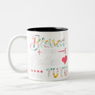 Gesegnet als Tutu Mütter Tag Geschenk Zweifarbige Tasse