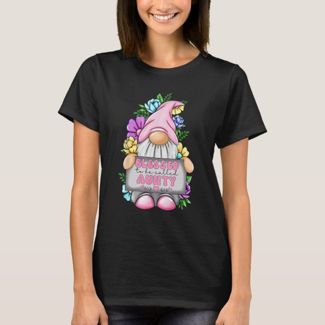 Gesegnet, als unty Gnome Niedliche Girl-Mütter bez T-Shirt (Vorderseite)