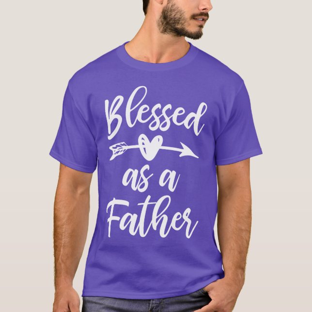 Gesegnet als Vatergeschenk T-Shirt (Vorderseite)