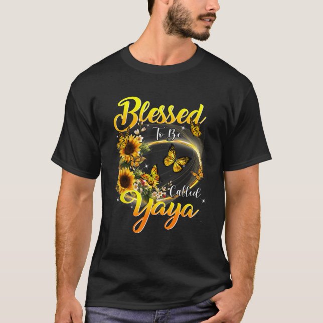 Gesegnet als Yaya Shirt Sunflower Lovers G (Vorderseite)