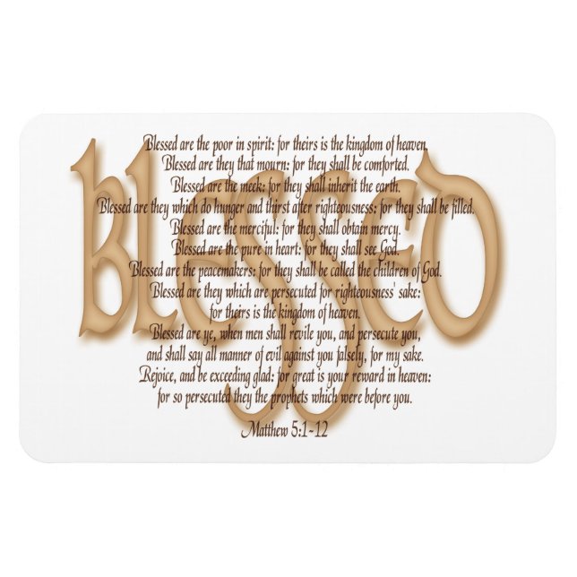 Gesegnet - Beatitudes Magnet (Horizontal)