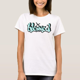 Gesegnet Calligraphy Street Art Urban T-Shirt