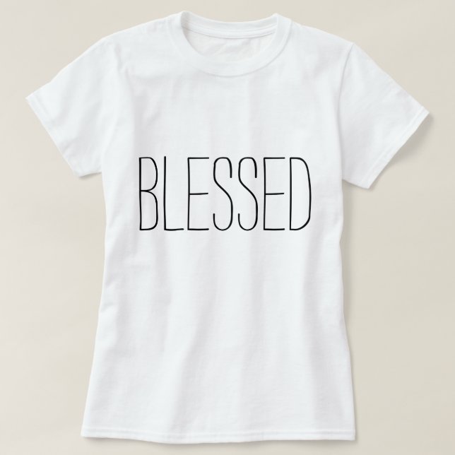 Gesegnet - christlicher T - Shirt (Design vorne)