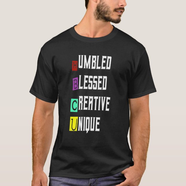 Gesegnet Creative Unique Hbcu Black Uni T-Shirt (Vorderseite)