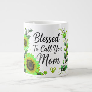 Gesegnet, dich Mama nennen zu dürfen Sonnenblume Jumbo-Tasse