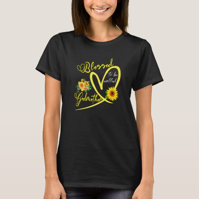 Gesegnet, die Bezeichnung "Godmutter Sonnenblume H T-Shirt (Vorderseite)