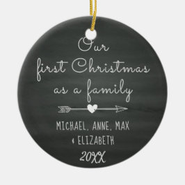 Gesegnet durch Adoptions-erstes Weihnachten, Keramikornament