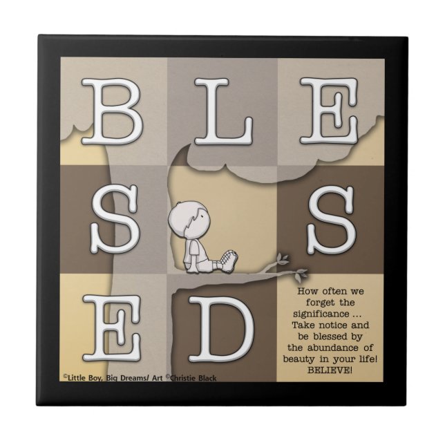 Gesegnet durch die Fülle der Schönheit Fliese (Vorderseite)