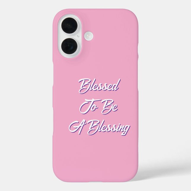 Gesegnet, ein Segen Rosa zu sein iPhone 16 Hülle (Rückseite)