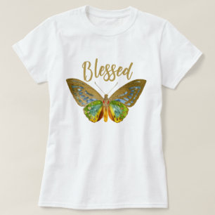 gesegnet Farbige Schmetterlingsplatte T-Shirt