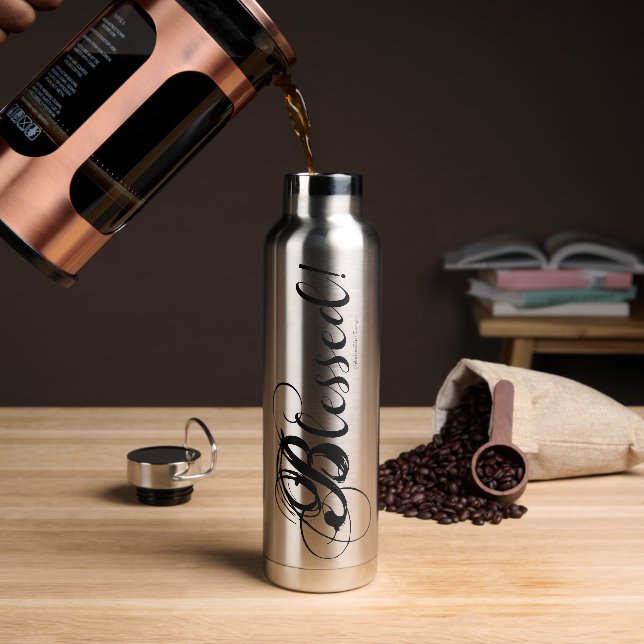 Gesegnet! Flasche (Silber) (Kaffee)