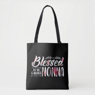 Gesegnet für Oma Nonna farbig nennen Tasche