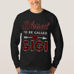 Gesegnet, genannt Gigi Buffalo Kariert Oma Ch T-Shirt