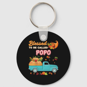Gesegnet, genannt Popo Pumpkin Truck Thanksgivi Schlüsselanhänger